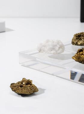 代简约力亚克玛瑙石子棋盘客棋现厅摆件样板房茶KNT几创意软装饰