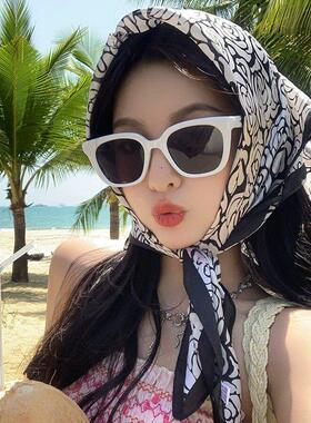 thin silk scarf for women elegant silk scarves方巾薄款围巾