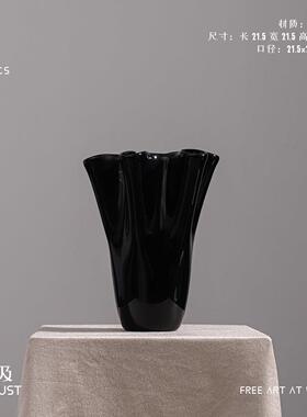 妖及 现代轻奢仿真花花艺【倾城】样板间售楼部琉璃花器软装摆件