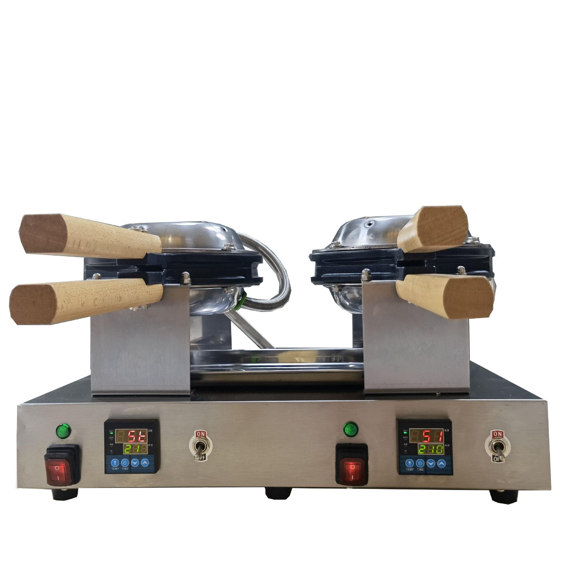 First flight of commercial double-headed electric pancake pan, double-sided rotating egg machine, night market snack equipment, digital display control pancake machine