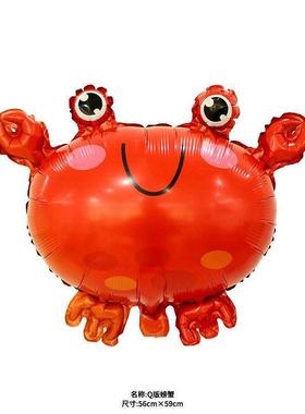 小龙虾铝膜气球桌牌立柱排档海鲜馆店铺饭厅装饰桌飘饭店布置活动