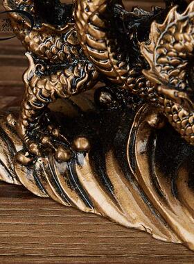 千禧龙摆件家居装饰汗龙摆设办公室博古架工艺品礼品