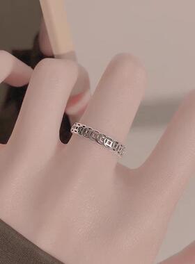 小众冷门戒指女学生党复古钱币男女一对情侣新中式轻奢小众设计高