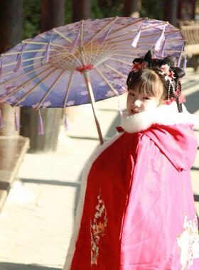 古风伞女童儿童汉服小伞遮阳伞流苏舞蹈伞古装伞道具国风伞油纸伞