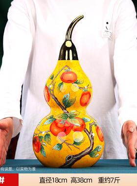 黄铜《五福临门》葫芦摆件中式家居客厅玄关电视柜装饰品摆设礼品