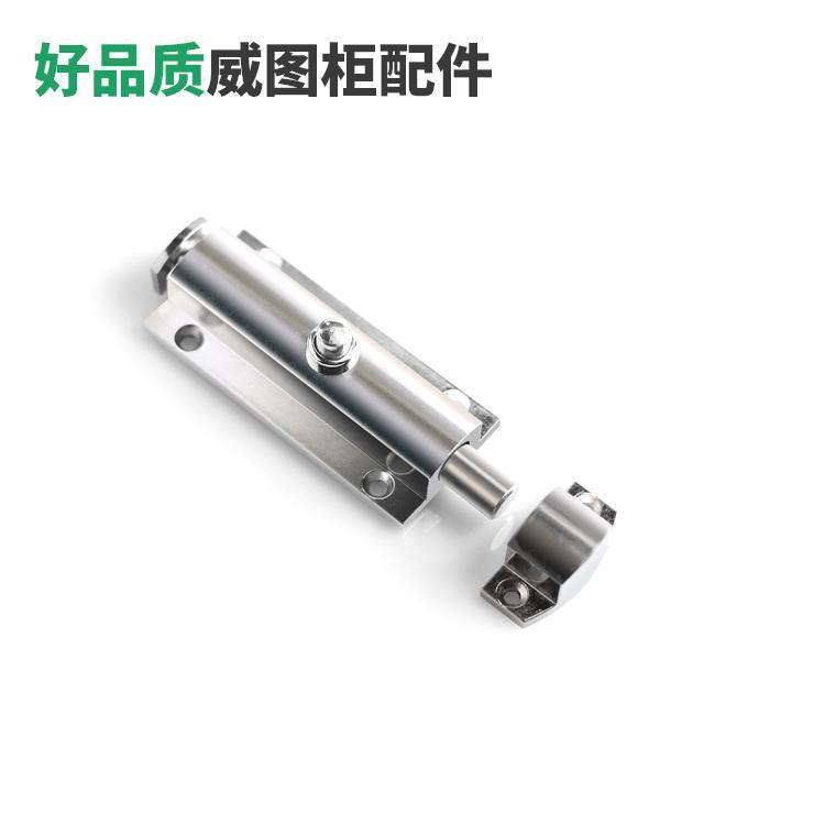 LS406门窗插销 按钮式 明装门栓弹簧插销 锌合金MS406 - 图1