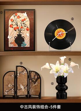 中古风玄关装饰装摆件钥匙进收纳门口法式复古鞋柜软放BJZH1820新