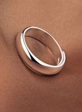 聚星首饰光面戒指情侣开口指环