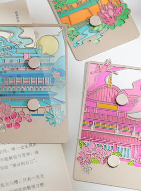 岳阳楼冰箱贴磁铁旅游古风建筑景区文创小礼品金属创意烤漆冰箱贴