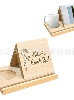 Wooden Triangle Bookshelf木质三角书架带页托的书架便携式书架