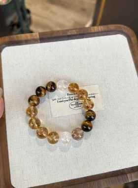 典润珠宝 日富一日暴力黄黄虎眼黑金超七生日礼物男女生