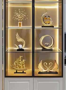 正品沙流高画酒柜装饰品摆件奢高档客厅电轻视柜新中式端大气上档