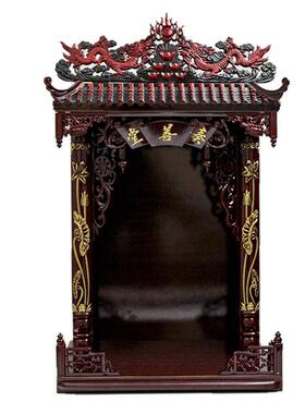 佛龛财神爷壁挂式家用吊柜供桌供奉神龛财神观音神台佛台新中式