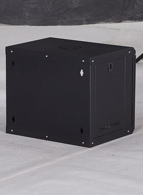 工厂12U黑色玻璃门挂墙工机柜530*600*400壁挂式网络机柜