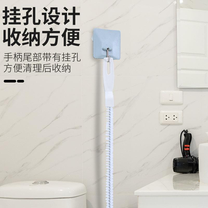 Sewer pipe dredger washbasin bathroom floor drain hair cleaning brush bend toilet dredging pipe brush