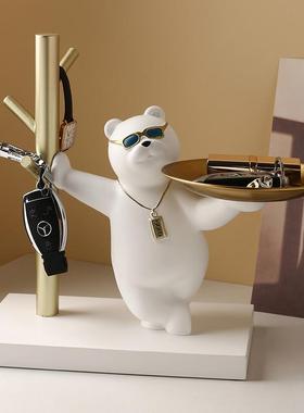 轻奢风玄关钥匙收纳摆件托盘客厅家居入户装饰品鞋柜乔迁新居礼品