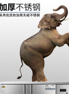 不锈钢橱柜平冷柜冷藏台冷冻操作台带冰箱水吧台商用冰柜