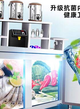 水吧台奶茶操作台不锈钢台厂家直供机器商用全套奶茶店设备