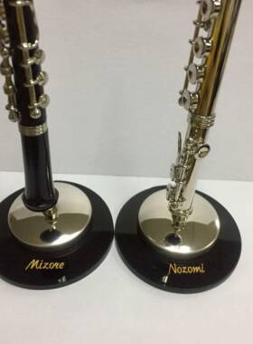 长笛模型摆件礼品迷你长笛送男女朋友长笛胸针小管乐模型客厅装饰