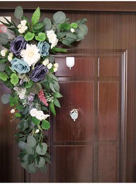 仿真花婚庆拱门装饰 门楣 假花派对婚礼迎宾牌装饰 门饰 角花装饰