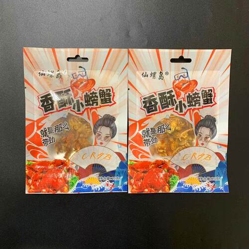 仙螺岛特产香辣小螃蟹零食即食香酥螃蟹蟹酥麻辣海蟹小蟹干 - 图0
