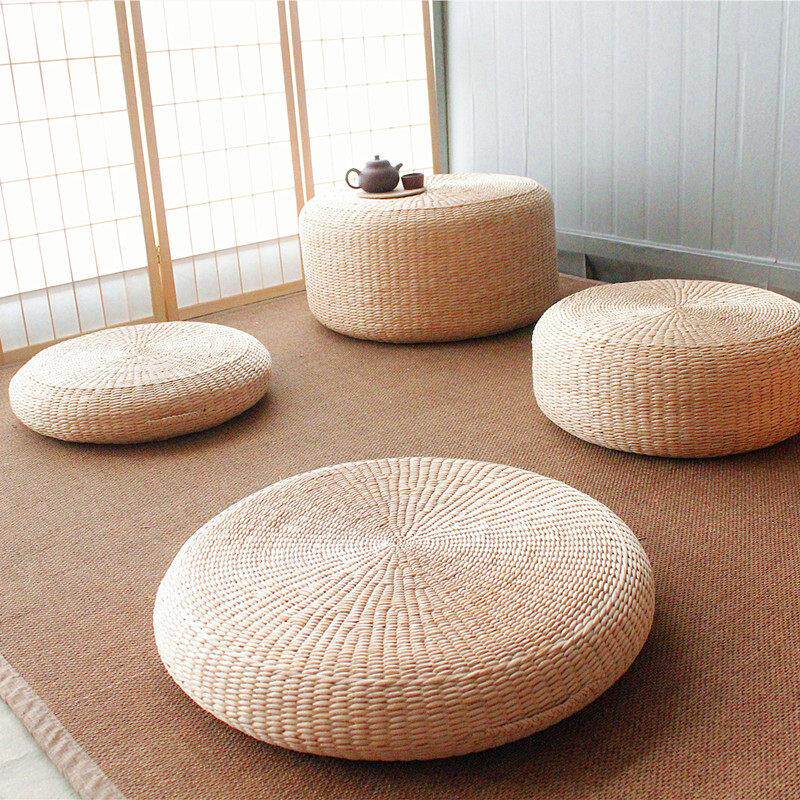 Cattail bay window Chinese style thickened large futon meditation meditation kneeling cushion floor household tatami cushion