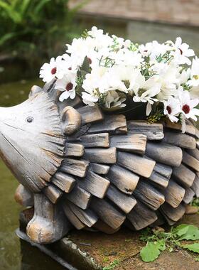 刺猬可爱动物创意摆件花盆露台阳台家居饰品园艺景观庭院花园装饰