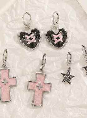 Classic Cross Jewelry Silver Hip Hop Party Earrings Women 新