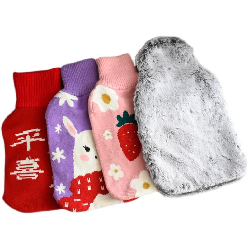 注水橡胶PVC硅胶热水袋绒布套儿童学生1L2L特大号水袋外套保护套 - 图3