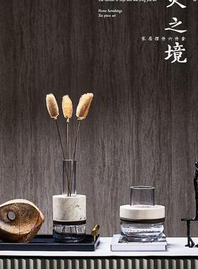 家居侘寂风花瓶金属人物托盘客厅茶几装饰品摆件玄关桌面摆设