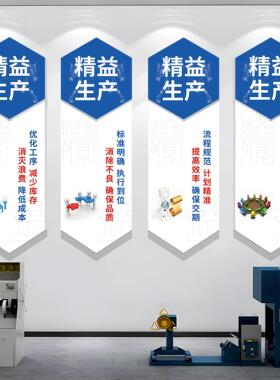 企业文化墙贴纸车间6S管理标语挂画工厂车间仓库品质安全生产标语