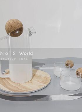 现代轻奢摆件组合全案客厅售楼处会所卧室玄关创意样板房间玻璃杯