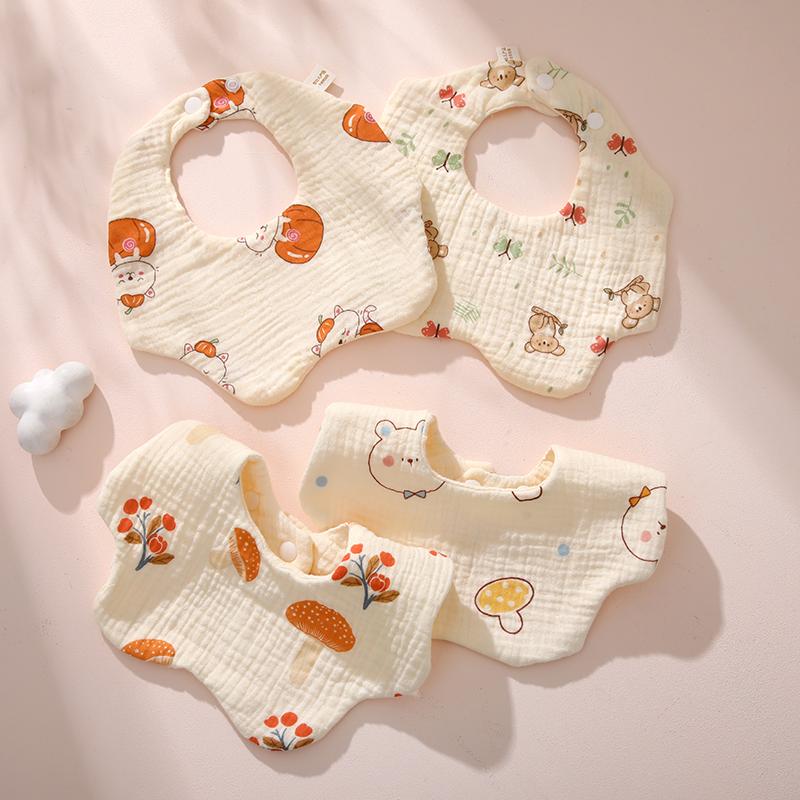 Newborn pure cotton bib baby cute little bib