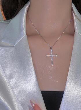 hot selling cross necklace Diamond choker 高级感十字架项炼