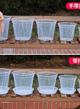 新款 塑料花盆高透青山盆透气控根盆朱顶红盆文心兰蝴蝶兰花盆塑