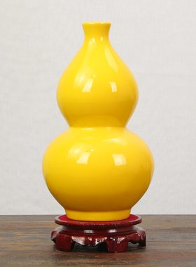 景德镇新中式葫芦小摆件喜庆红色客厅酒柜装饰摆设乔迁新居装饰品