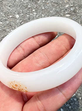 批发外蒙料手镯白玉带皮镯子摔不烂高仿玻璃配饰地摊货源展会礼品