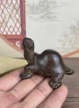 仿古做旧实心光身乌龟家居摆件办公室桌面茶宠摆件工艺品家居饰品