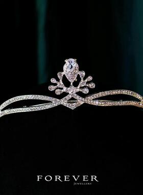小巧精致闪钻刘亦菲明星同款头饰新娘皇冠婚礼婚纱发饰品生日王冠