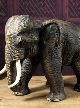 东南亚装饰品泰公国实木大象桌面件泰式ZKQ客厅办室家居木雕工摆