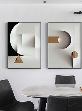 现代简约抽象几何入门入室玄关装饰画客厅过道竖版极简样板间挂画