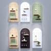 Solid wood hole board custom wall decorative partition shelf Nordic style entrance hanging board living room entrance storage layer