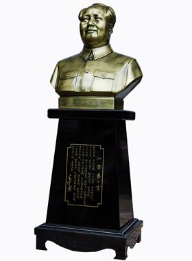 新款直销毛泽东主席半身台像 伟人雕塑铜像 装家办公家居摆件摆设