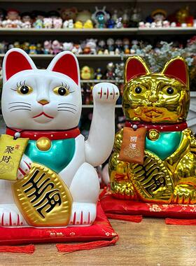 千万两金色摇手招财猫大号收银台装饰摆件开业送礼佳品电动发财猫