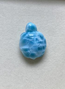 天然海纹石小乌龟吊坠拉利玛龙龟项坠锁骨链坠挂件26.7*19.9*11.9