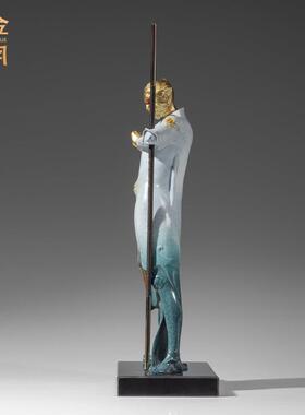 铜艺坊大圣归来孙悟空彩铜摆件齐天大圣孙悟空黄铜金属工艺品摆件