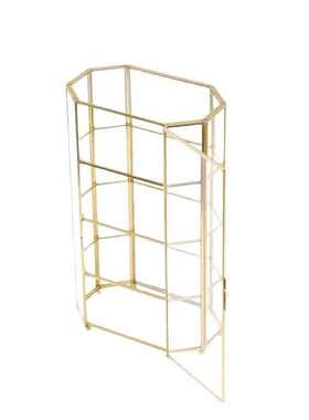 欧式首饰景收纳微摆件化妆家居酒柜收纳盒玻璃罩几何客厅多层花房