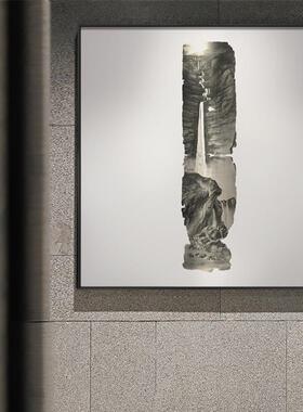新中式酒店装饰画客厅沙发景玄象关书房多联挂画YZ202405意抽山水