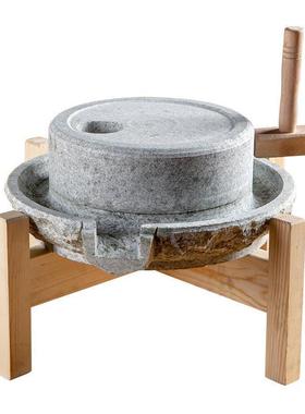 小石磨 家用磨盘老石磨青石石磨家用磨盘手工石磨家用迷你豆浆机