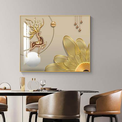 定做福免鹿表箱装饰画打孔配箱挡遮挂画画现代餐简约电电电闸厅箱 - 图0